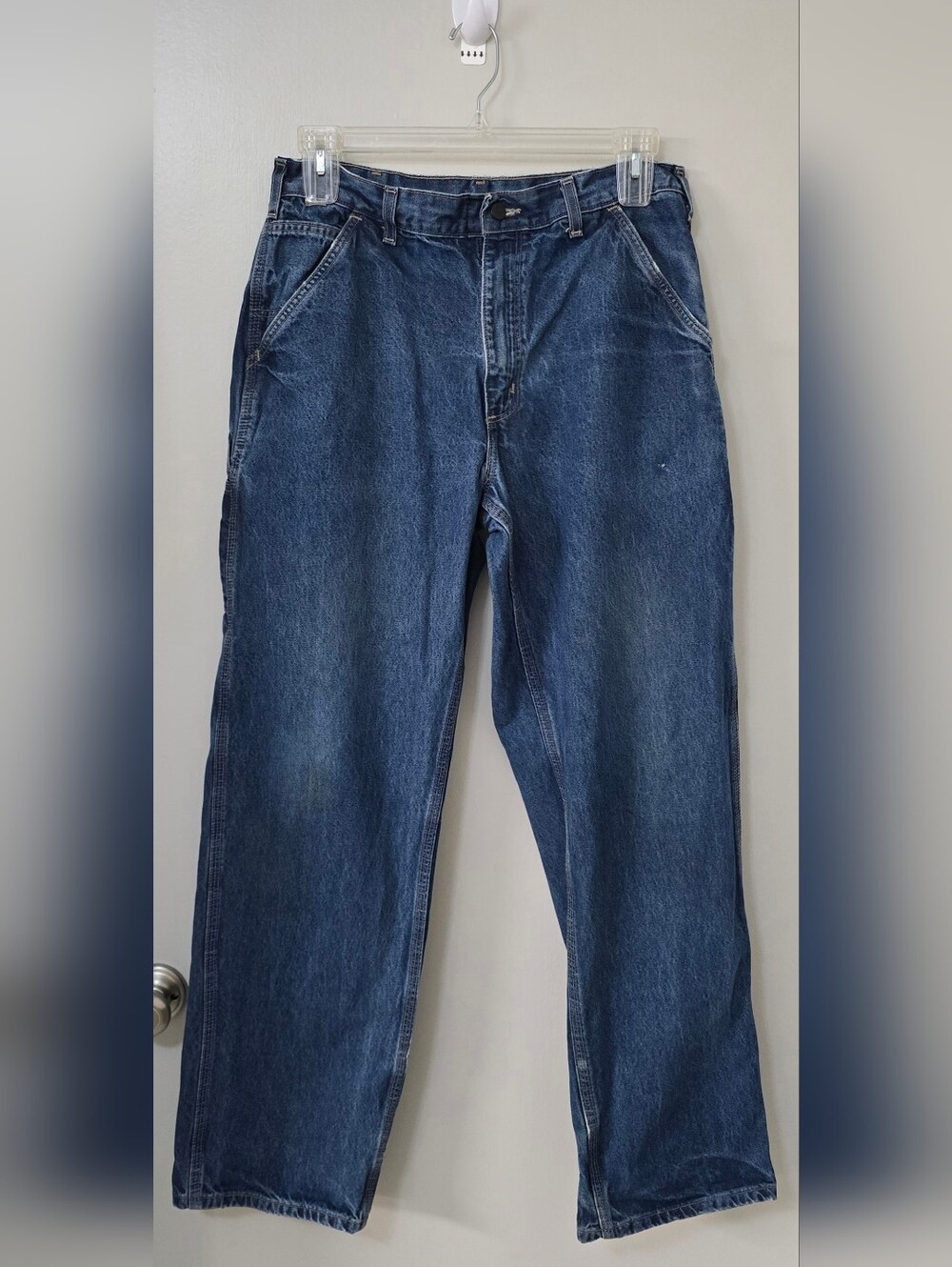 Carhartt FR Carpenter Jeans Mens 34x34 
Medium Blue 
Flame Resistant NFPA 2112.